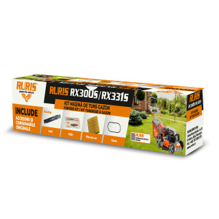 Sada sekačky RURIS RX300S/331S mulčovací funkce mulčovací nůž, řemen, vzduchový filtr, zapalovací svíčka, sada šroubů